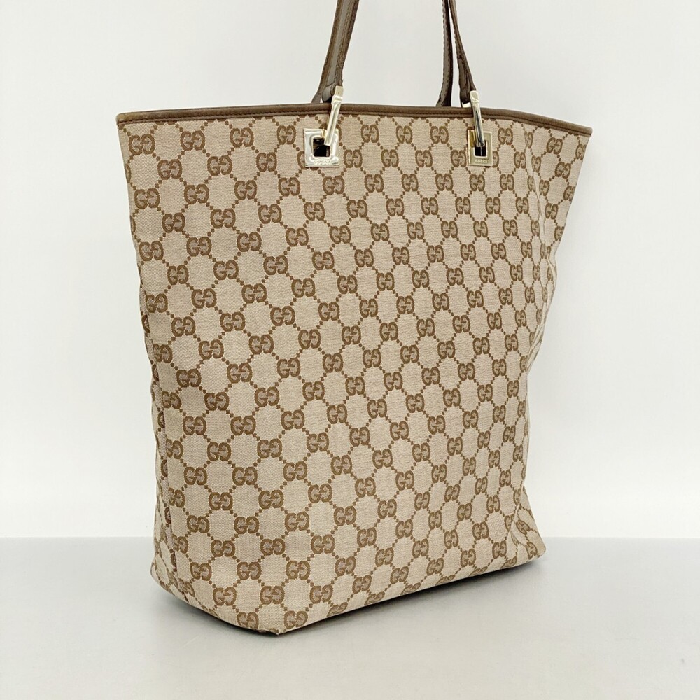 Gucci Tote Bag 002 1098 Canvas Brown Champagne Women's - Picture 2 of 10